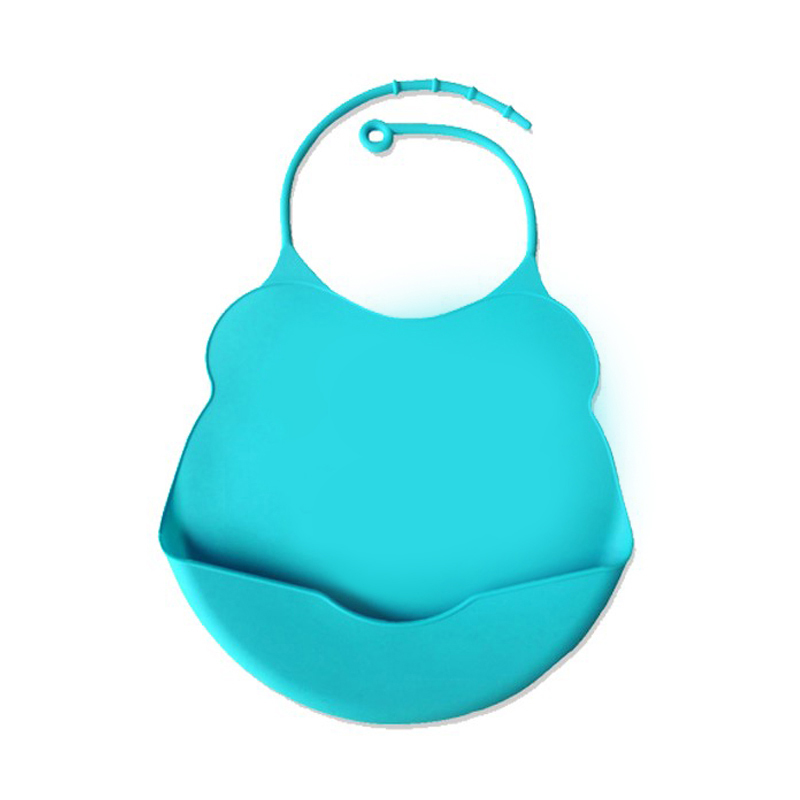 Baby Bibs, Silicone Children \\\\\\\\\\\\\\\\\\\\\\\\\'s Drool Bibbs Lätt att rengöra barn som matar snacks Falled Collection Bag, Soft Silicone Justerbar